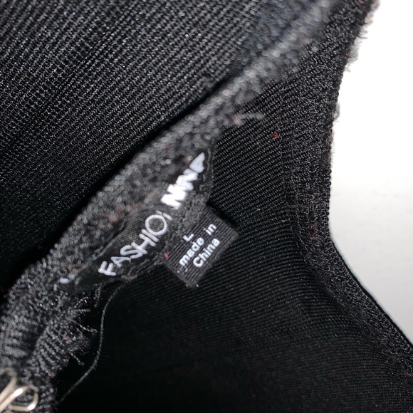 Fashion Nova Black Knit Dress Size L - Picture 6 of 6